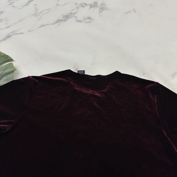 Laura Scott Womens Vintage Velvet Cardigan Sweater Size M Dark Purple Whimsygoth - Picture 8 of 11